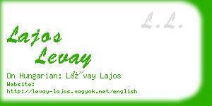 lajos levay business card
